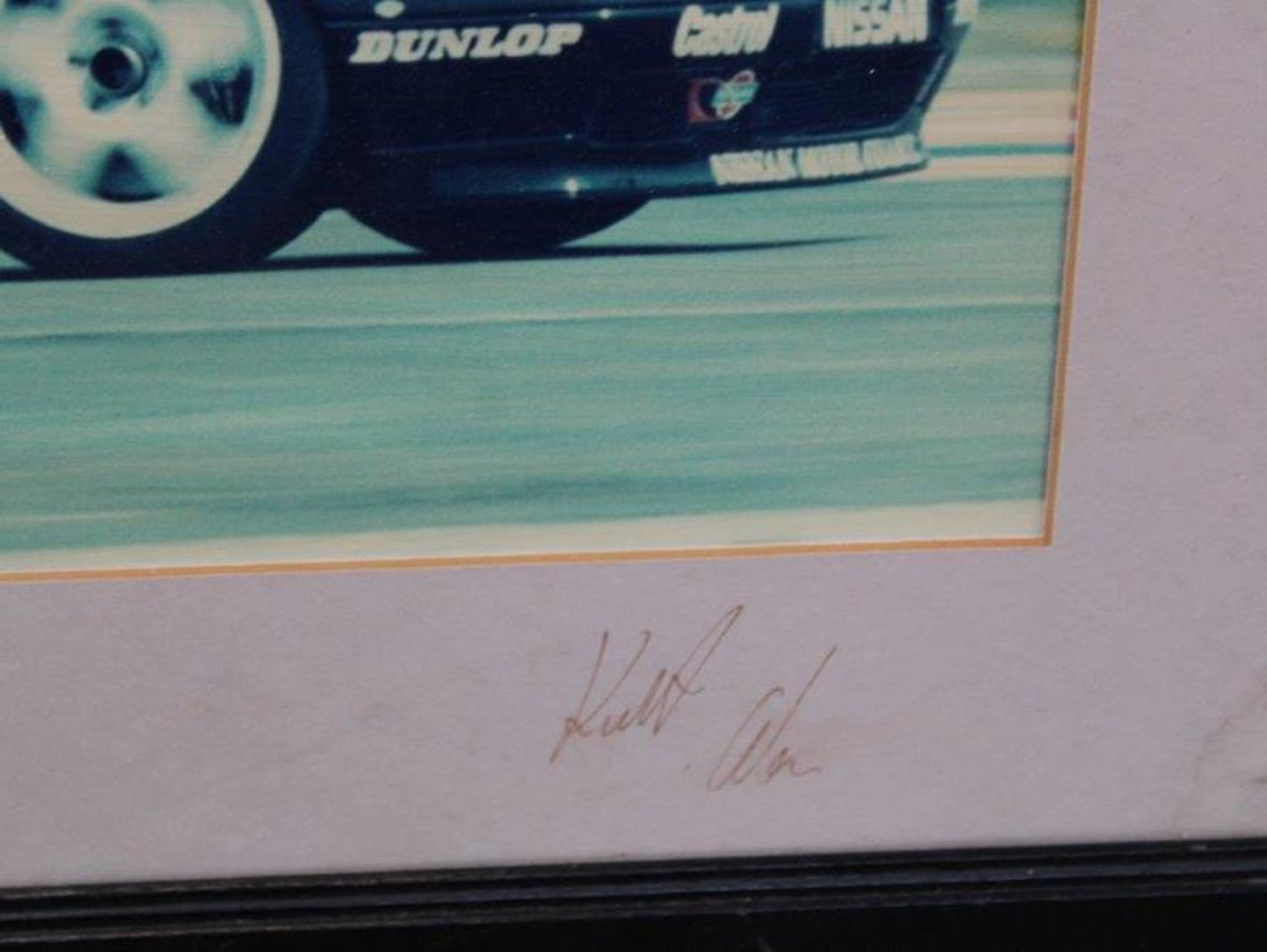 Framed Photograph Of A 1992 Nissan Janspeed Racing Primera Signed - Image 2 of 3