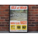 Framed Original Isle Of Man 1969 Racing Poster