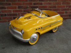 Childs metal Checker Taxi Pedal Car