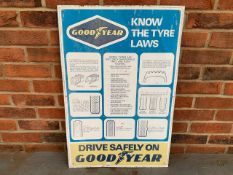 Goodyear Tyre Laws Tin Sign