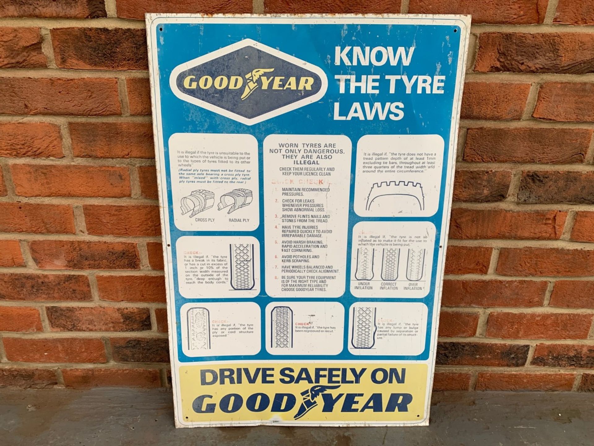 Goodyear Tyre Laws Tin Sign