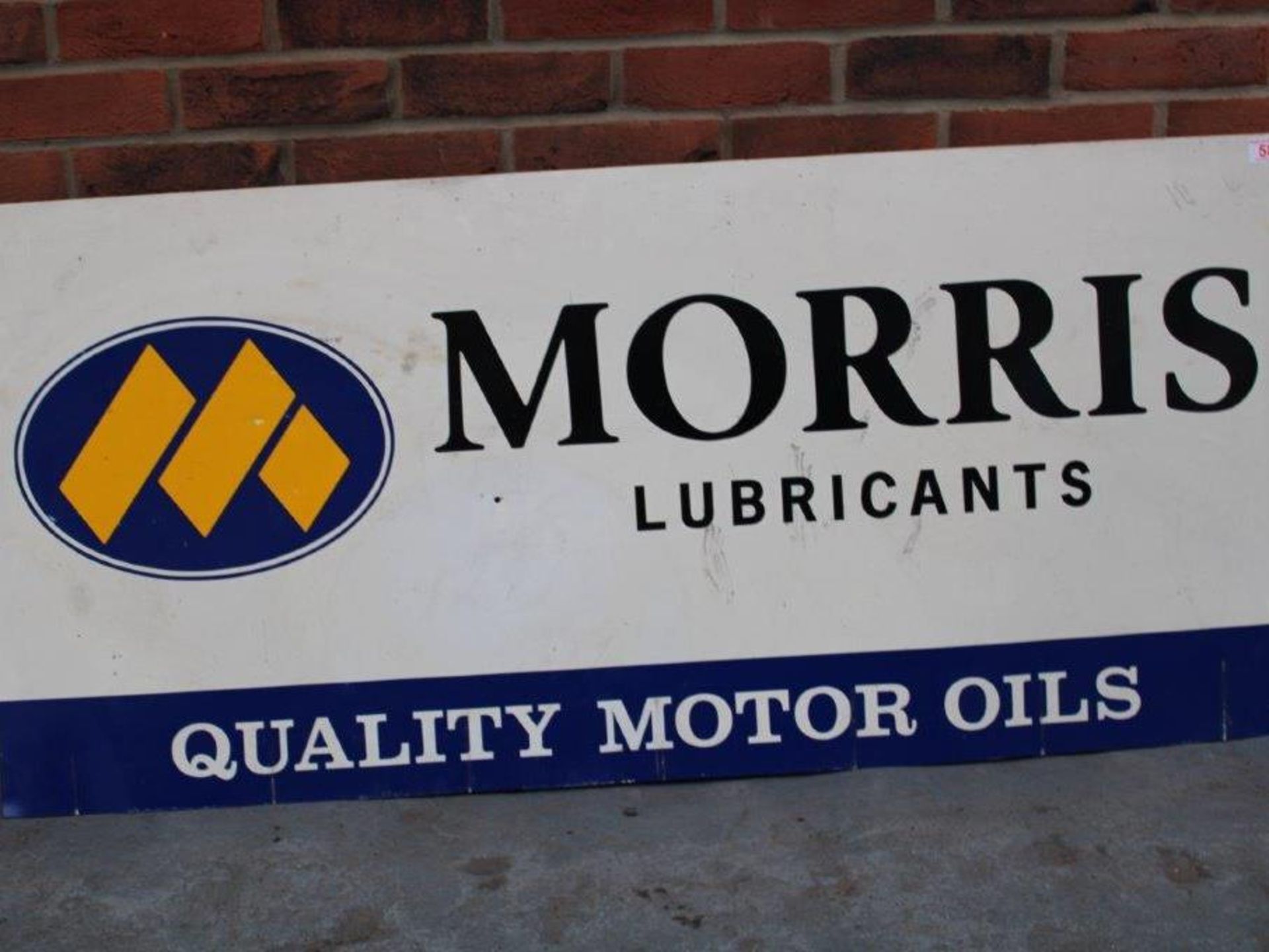 Morris Lubricants Quality Motor Oil Plastic Sign