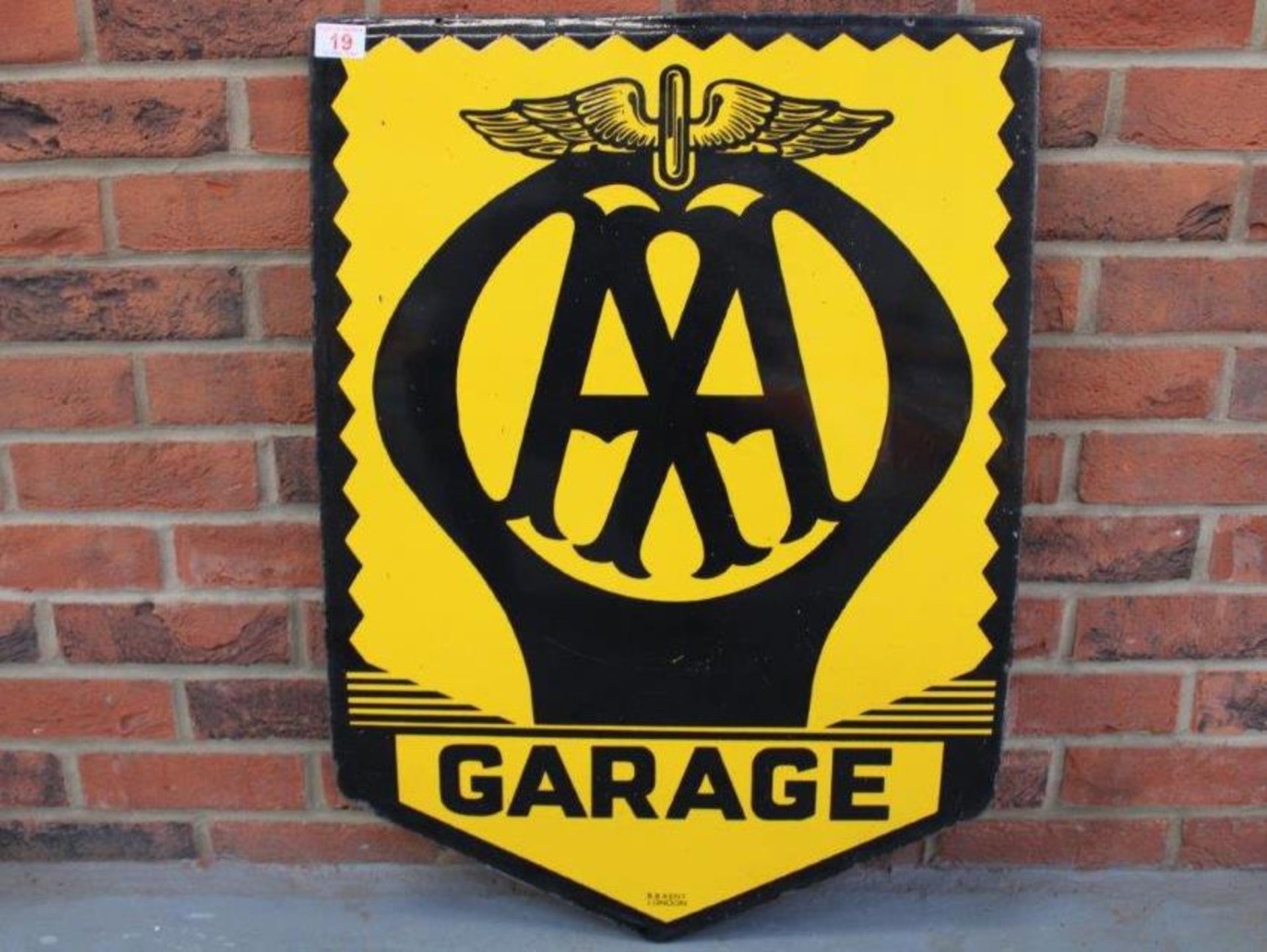 AA Enamel Single Sided Garage Sign