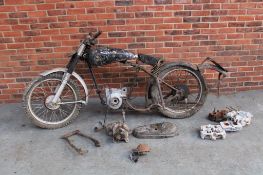 Vintage Motorcycle frame and assorted parts for spares/repair