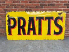 Large Pratts Vintage Enamel Sign - 1925