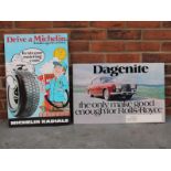 Michelin Radial Carboard Easel Back Sign Together With A Dagenite Rolls Royce Carboard Sign