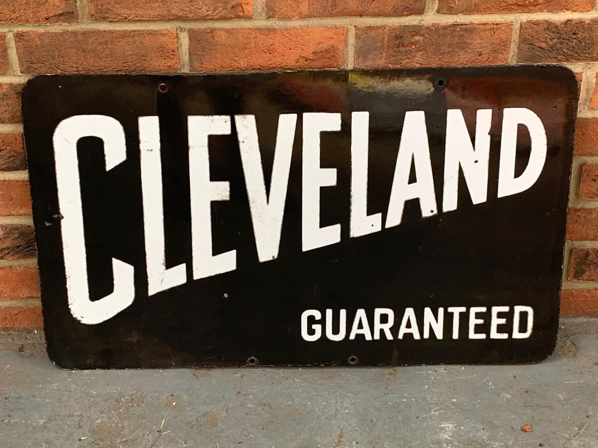 Cleveland Enamel Double Sided Sign