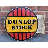 Original Dunlop Stock Metal Flanged Circular Sign