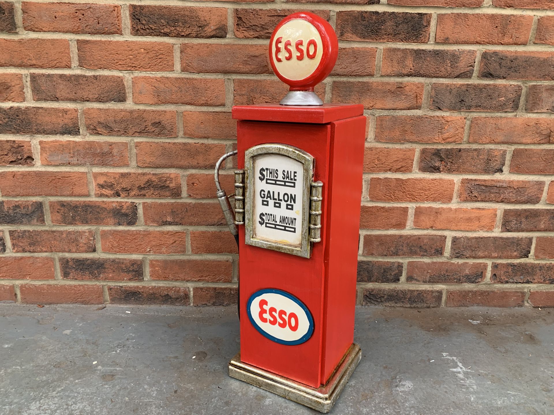 Miniature Wooden Esso Pump