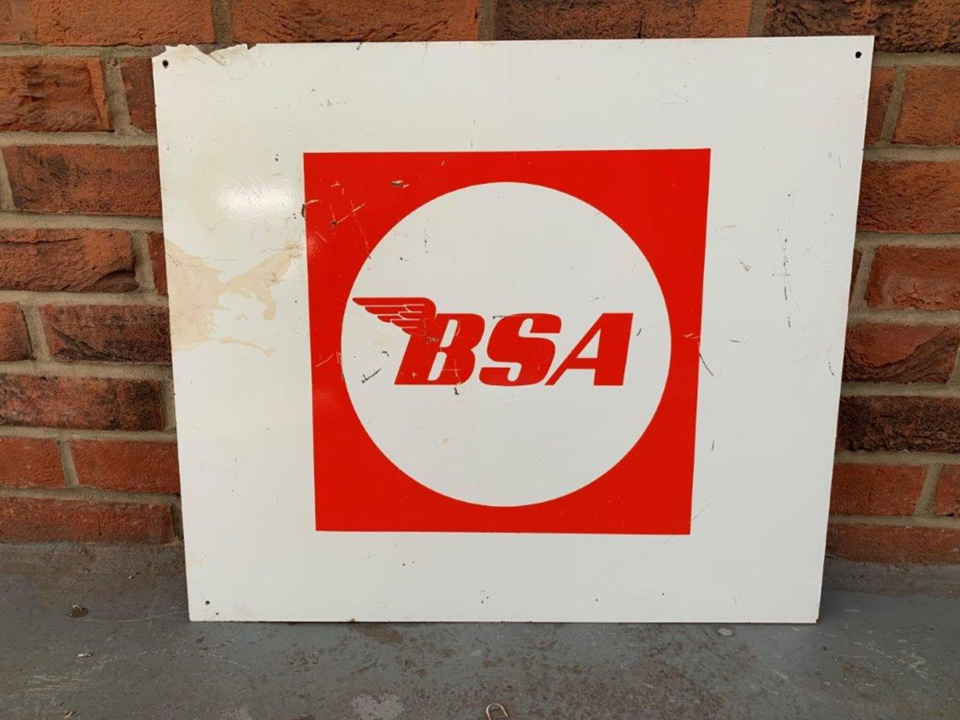 BSA Double Sided Enamel Sign - Image 2 of 2