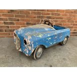 Vintage Tin Plate Childs Pedal Car