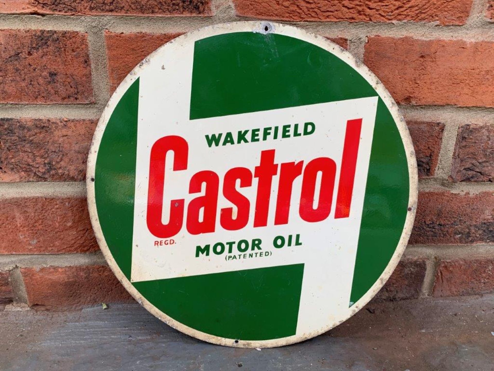 Aluminium Castrol Wakefield Circular Sign