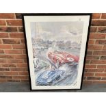 Framed Geo Ham Racing Print