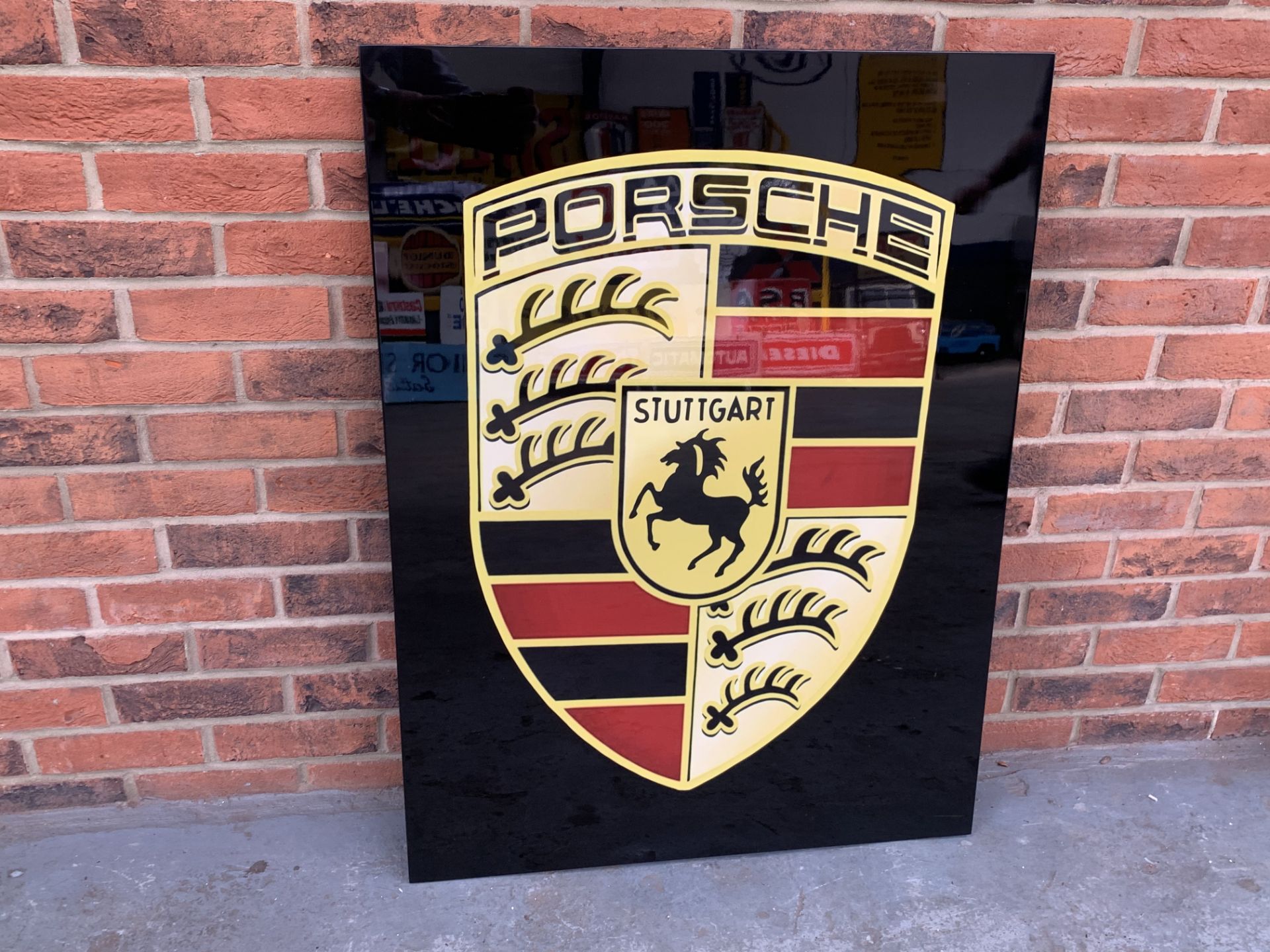 Modern Porsche Sign On Board