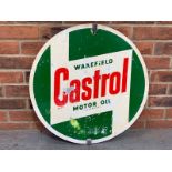 Castrol Wakefield Tin Double Sided Circular Sign