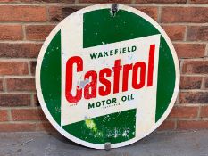 Castrol Wakefield Tin Double Sided Circular Sign