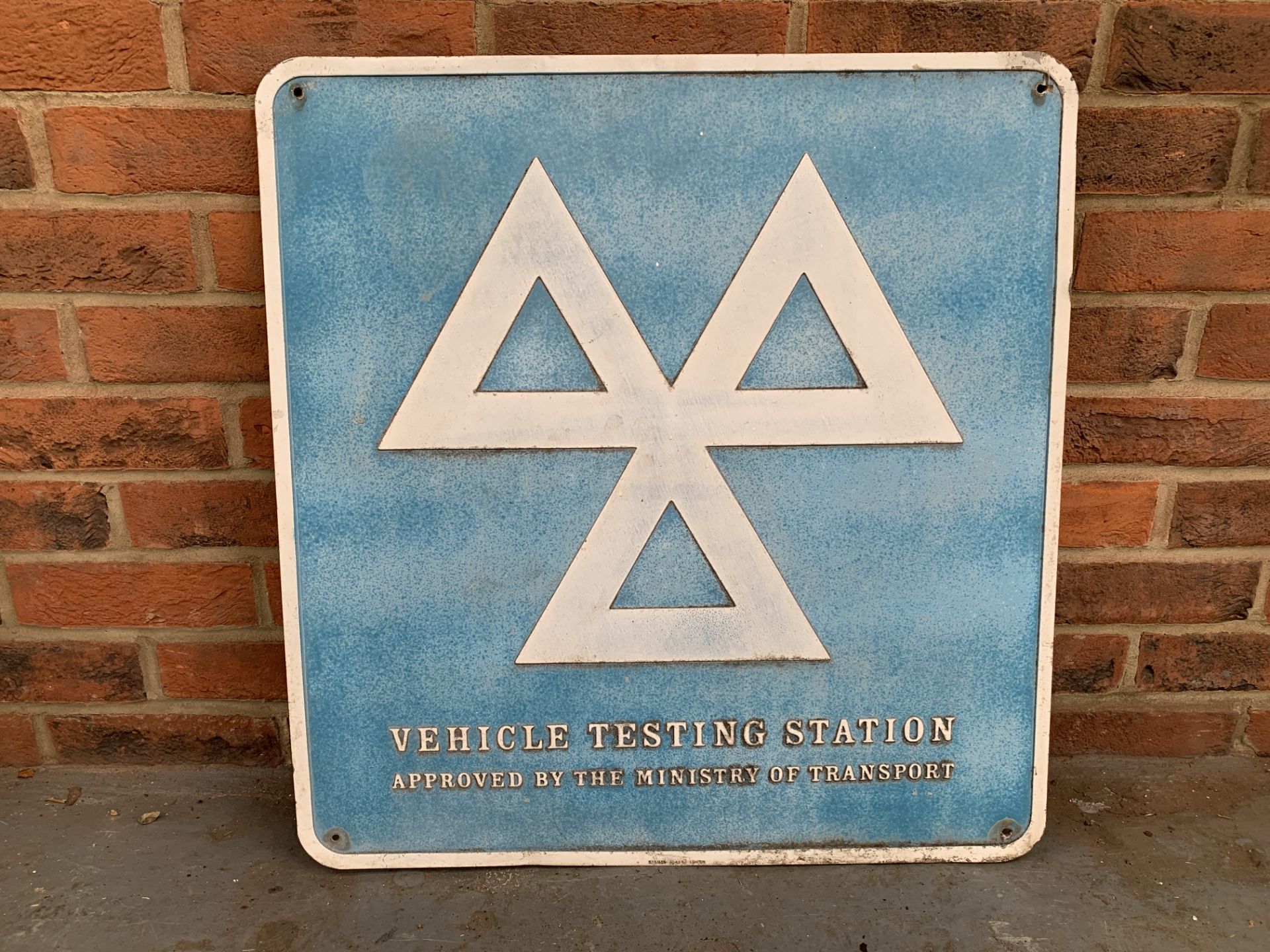 Aluminium Vehicle Testing Station Sign