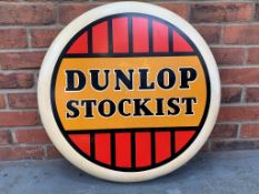 Aluminium Dunlop Stockist Convex Sign