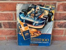 Tin Rothmans International 100 Sign