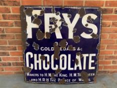 Original Fry's Chocolate Enamel Sign