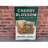 Vintage Tin Cherry Blossom Boot Polish Sign