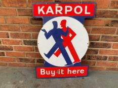 Original Karpol Buy It Here Enamel Sign