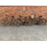 Three Vintage Bicycles