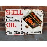 Shell Motor Lubricant Enamel Sign