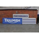 Large Triumph Illuminated Dealership Sign & Performance Sign & One Other