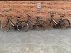 Three Vintage Ladies Bicycles