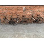 Three Vintage Ladies Bicycles