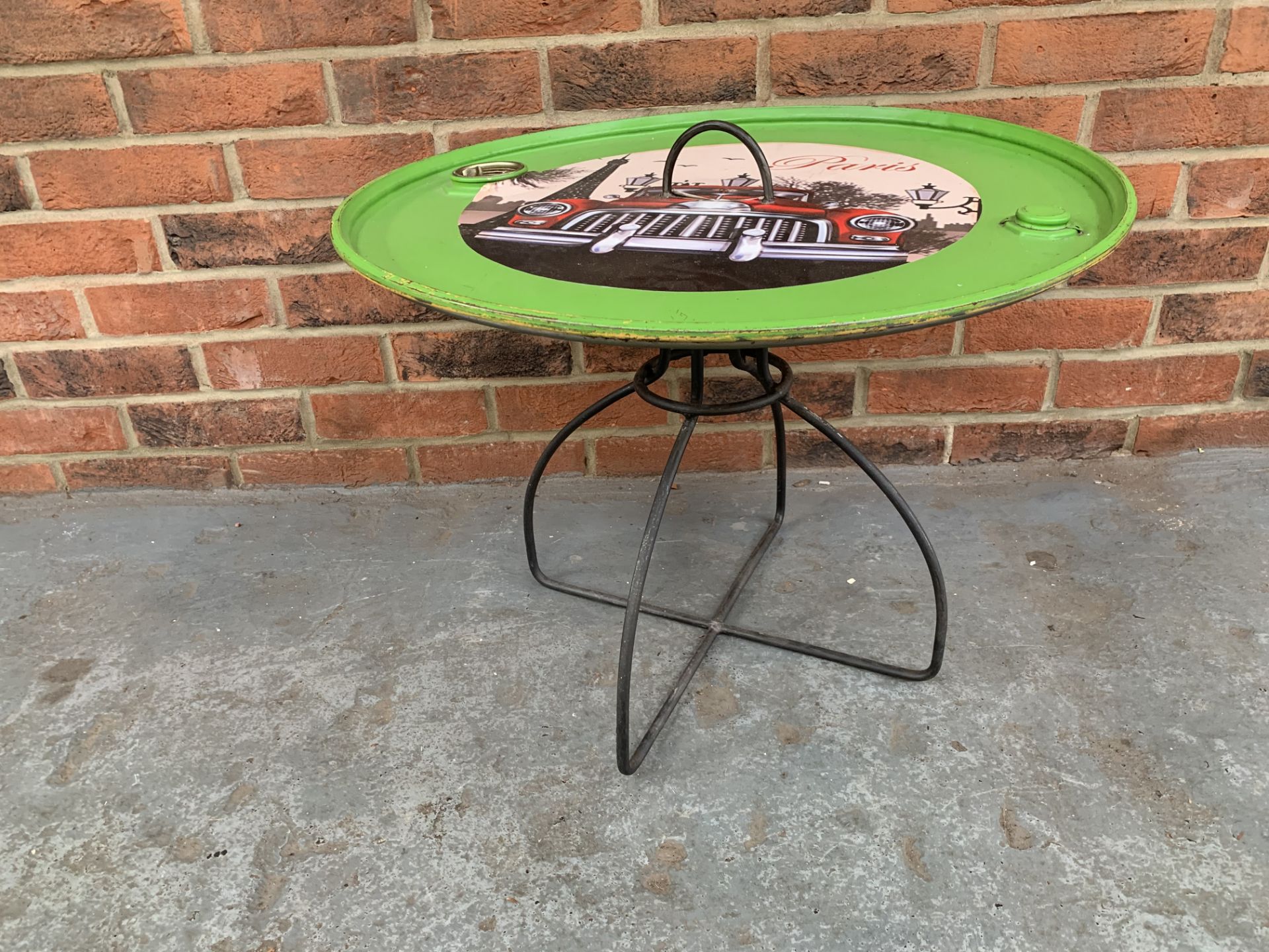 Modern Metal Framed 'Paris' Circular Table