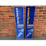 Two Tin Goodyear Approved Tyre Signs