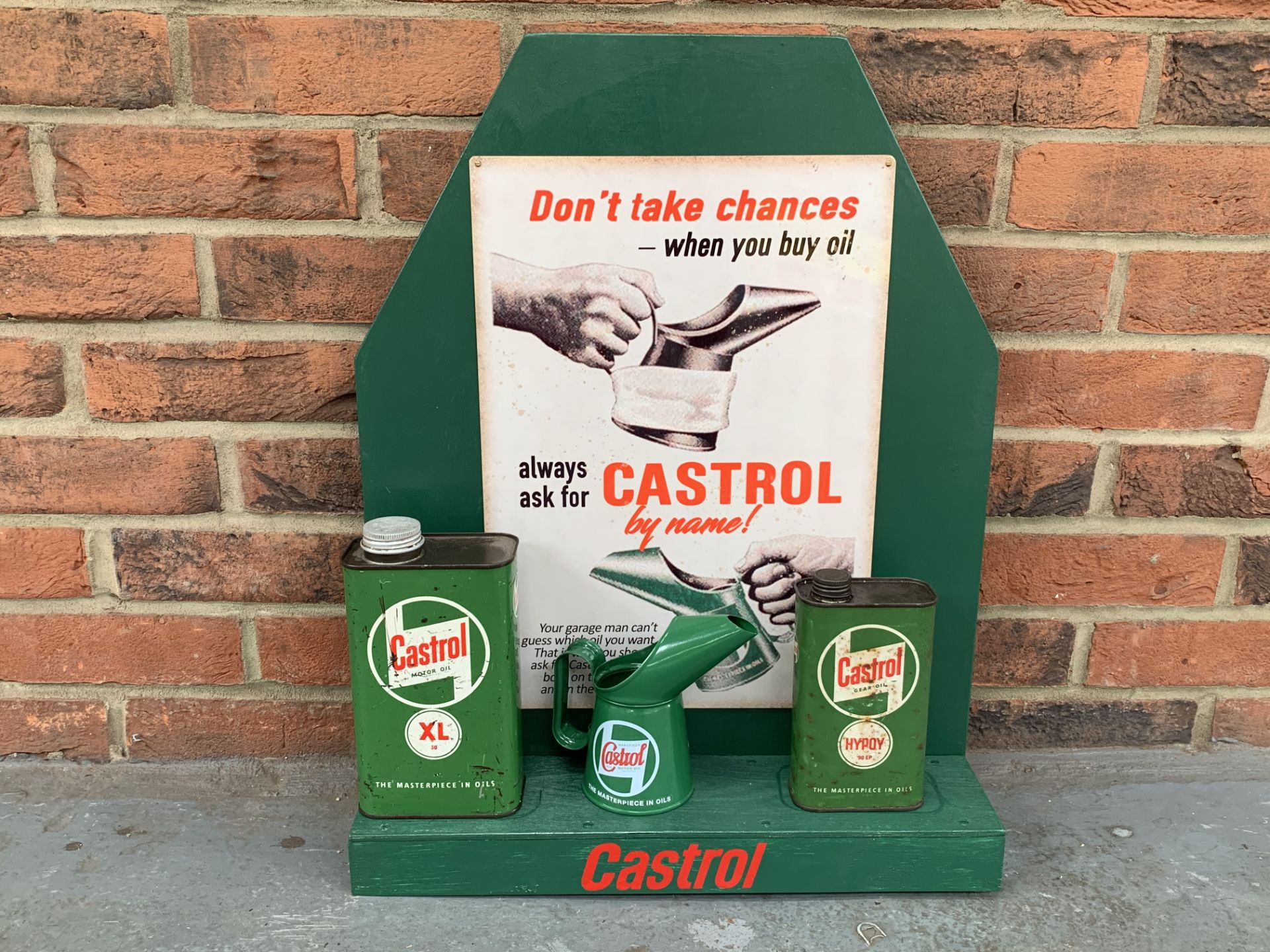 Modern Castrol Oil Can Display Stand