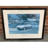 Framed Mercedes-Benz Winners 1955 Mille Miglia Print