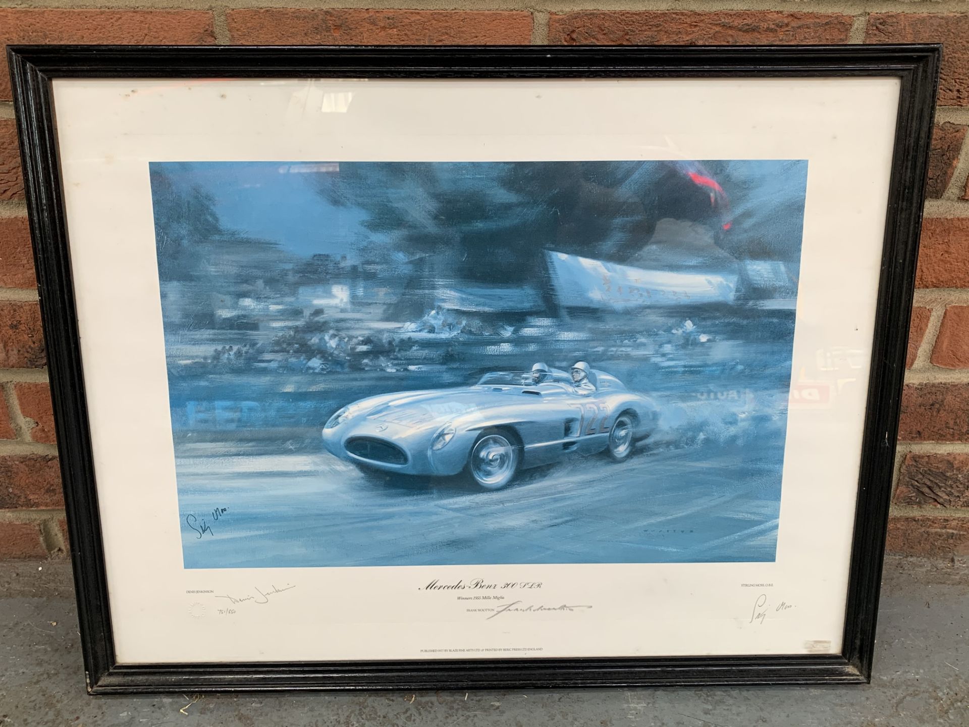 Framed Mercedes-Benz Winners 1955 Mille Miglia Print