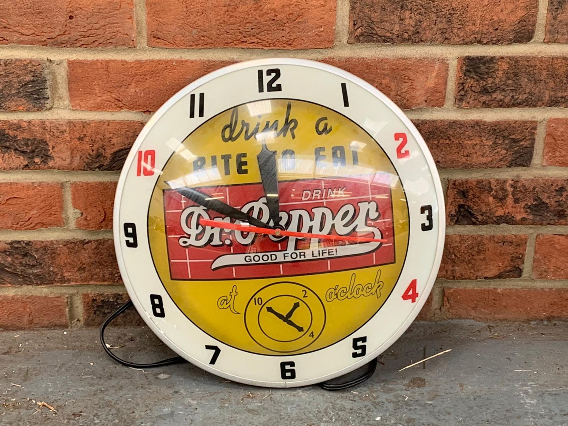 Classic Dr Pepper Circular Convex Wall Clock