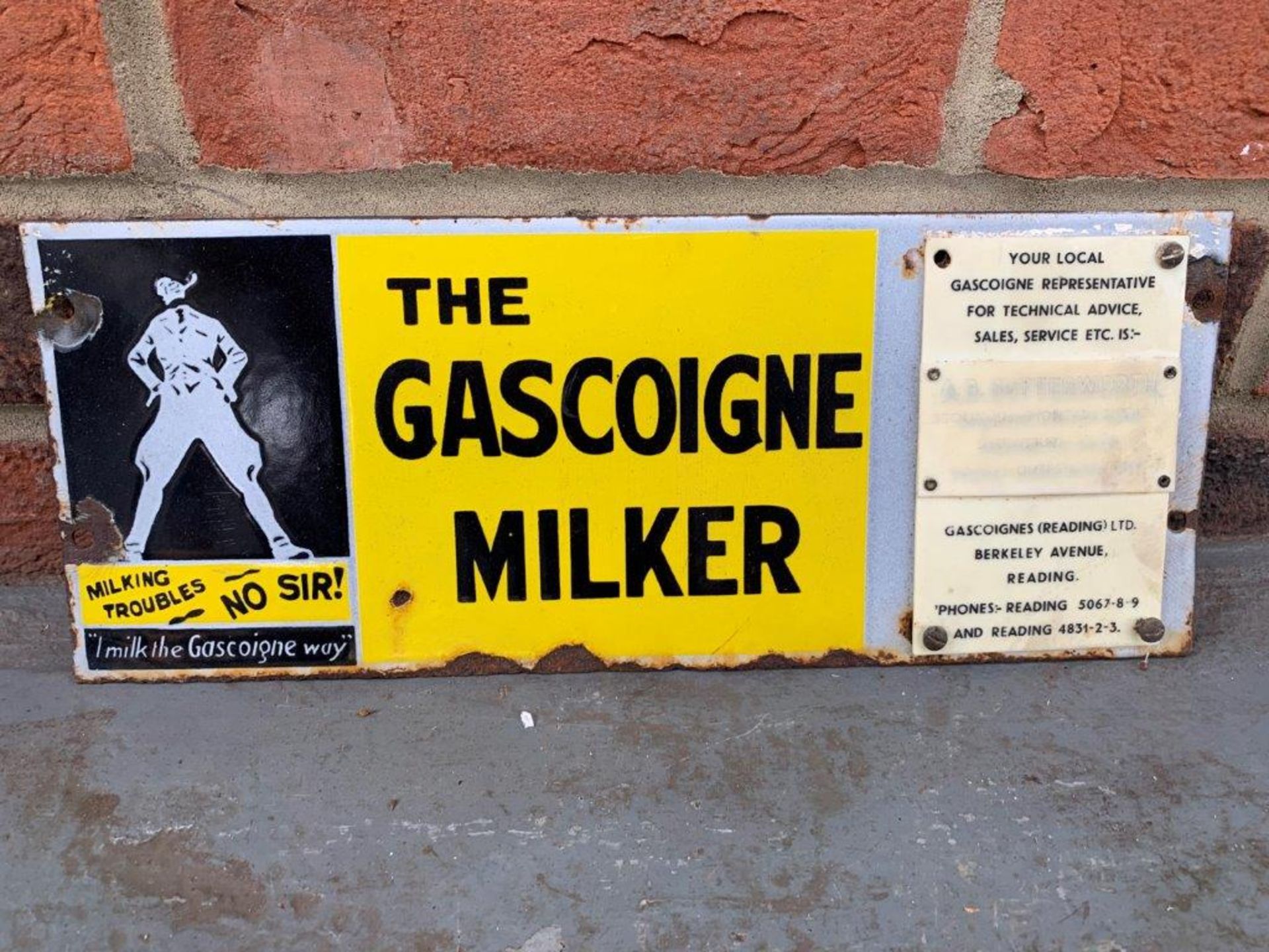 Original Polly Kitchen Roll & The Gascoigne Milker Enamel Sign (2) - Image 2 of 3