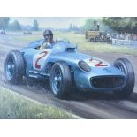 Print Of 1955 Argentine Grand Prix By Mike Jeffries