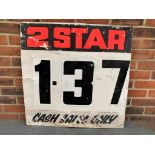 Aluminium Double Sided 2 Star 1-37 Sign