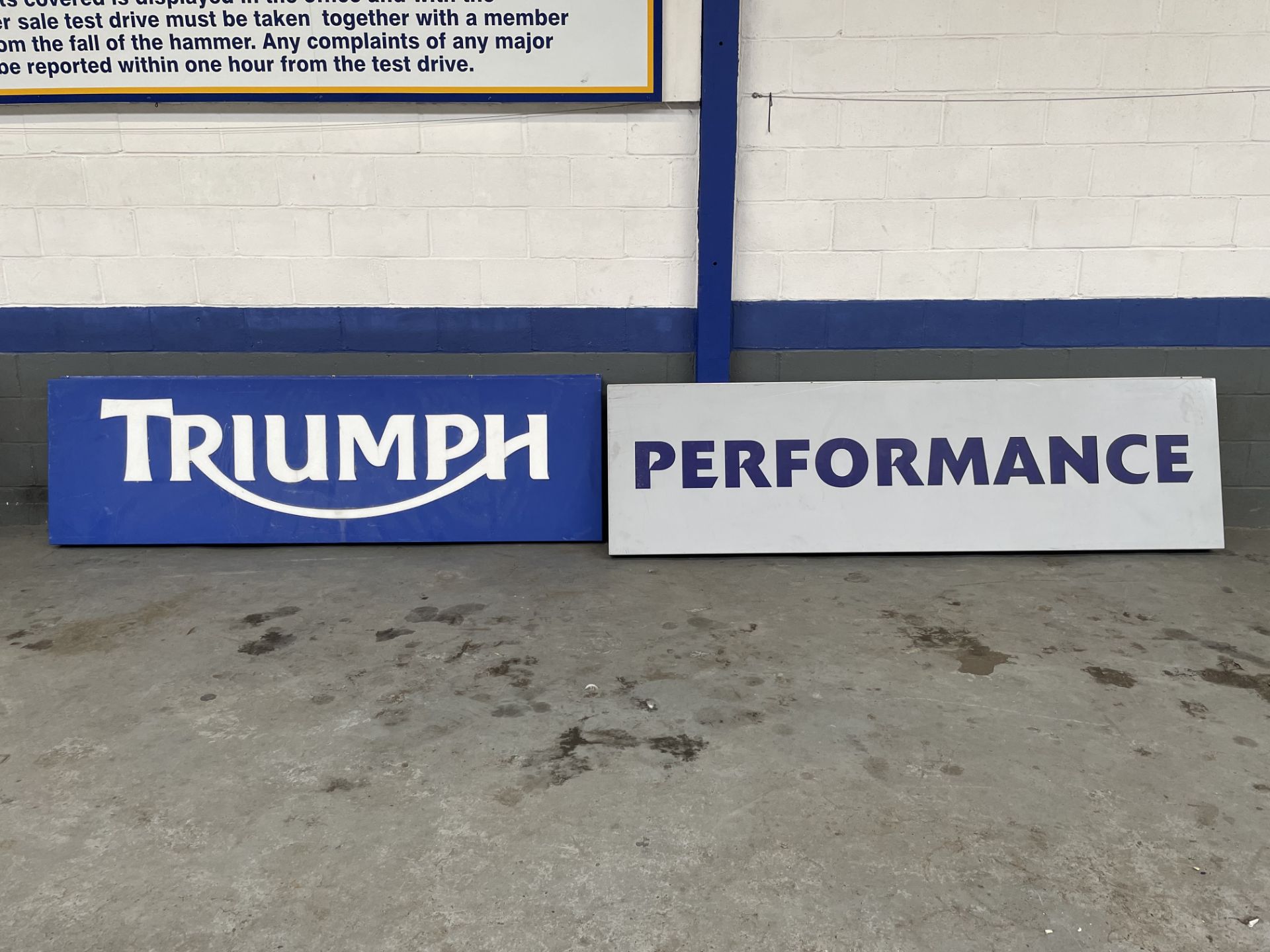 Large Triumph Illuminated Dealership Sign & Performance Sign