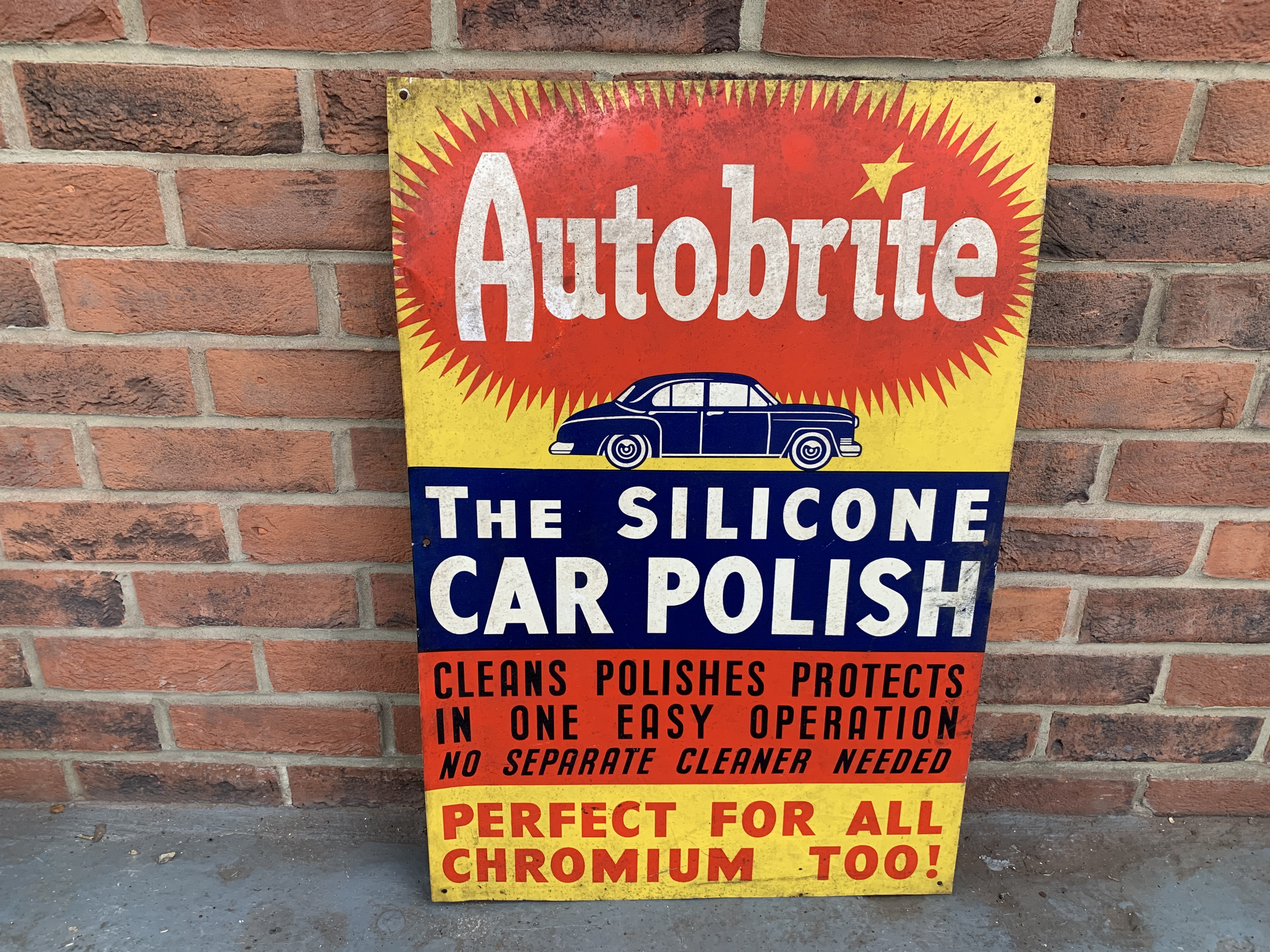 Aluminium Autobrite Car Polish Sign