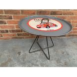 Modern Metal Framed Fiat 500 Circular Table