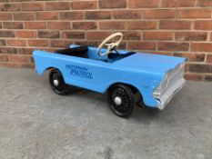 Tri-Ang Tin Plate Motorway Patrol Childs Pedal Car