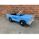 Tri-Ang Tin Plate Motorway Patrol Childs Pedal Car