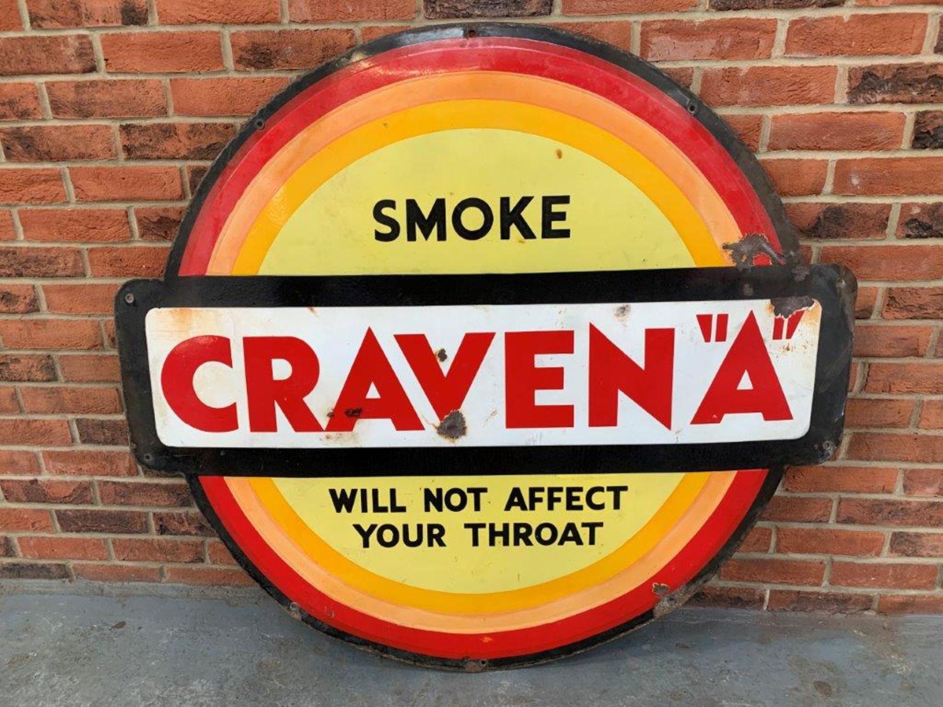 Original Craven A" Circular Enamel Sign"