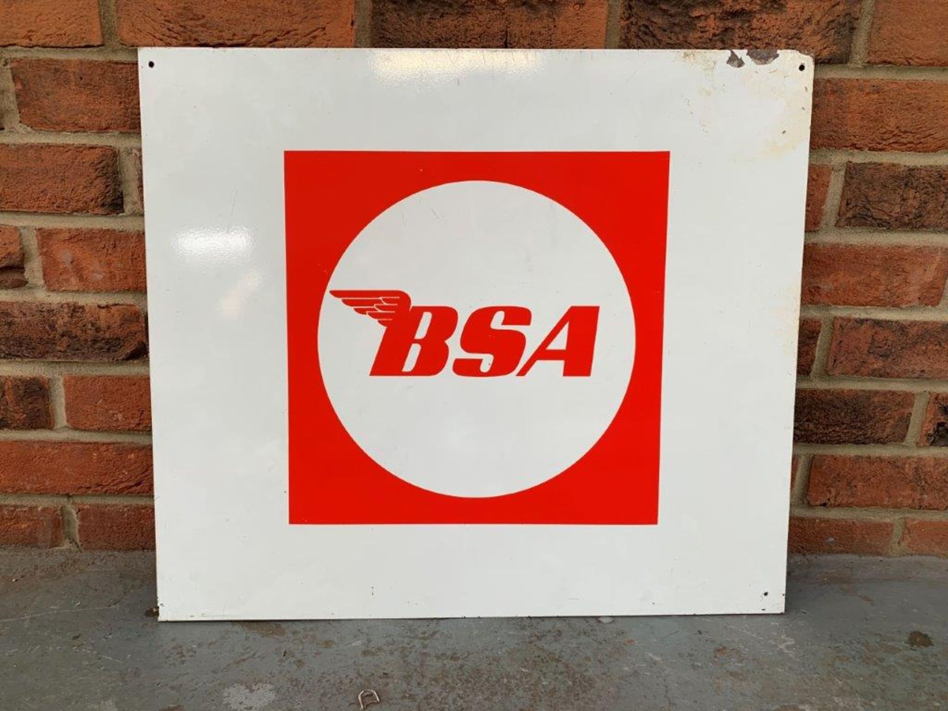 BSA Double Sided Enamel Sign