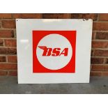 BSA Double Sided Enamel Sign