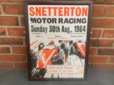 Original 1964 Snetterton Motor Racing Poster