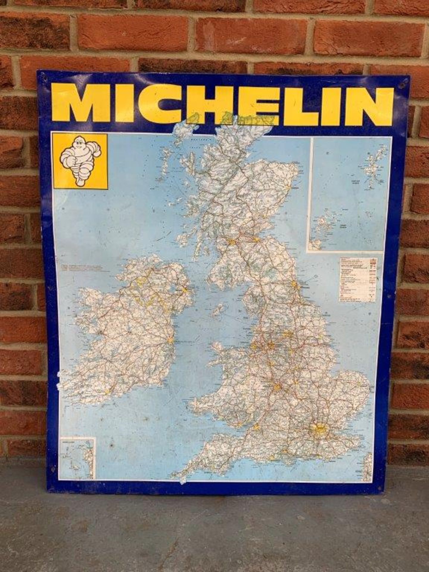 Tin Michelin Map Sign